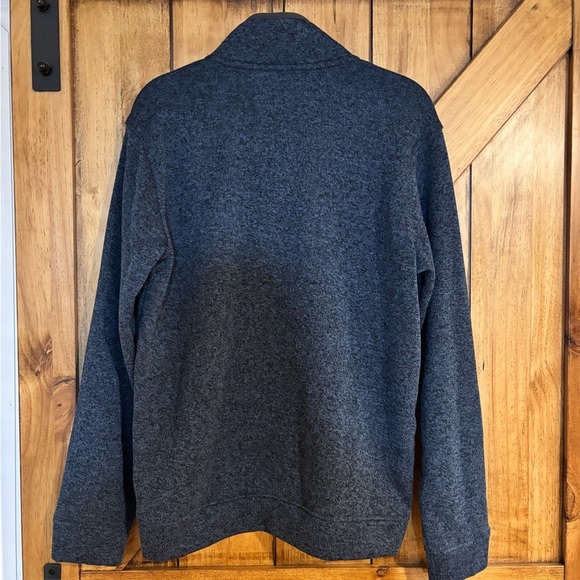 Eddie Bauer Men’s Fleece Medium Blue Heathered Radiator Pullover Long Sleeve - Picture 2 of 6